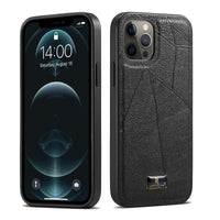 HKM-299411 Premium PU Leather Back Cover for Apple Phones - Handmade & Simple Design