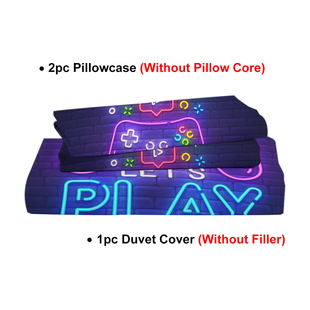 HKM-299475 Gaming Duvet Cover Set with Pillow Shams - Multiple Sizes Available