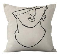 HKM-299539 Abstract Geometric Nordic Minimalist Plush Pillowcase 45x45cm