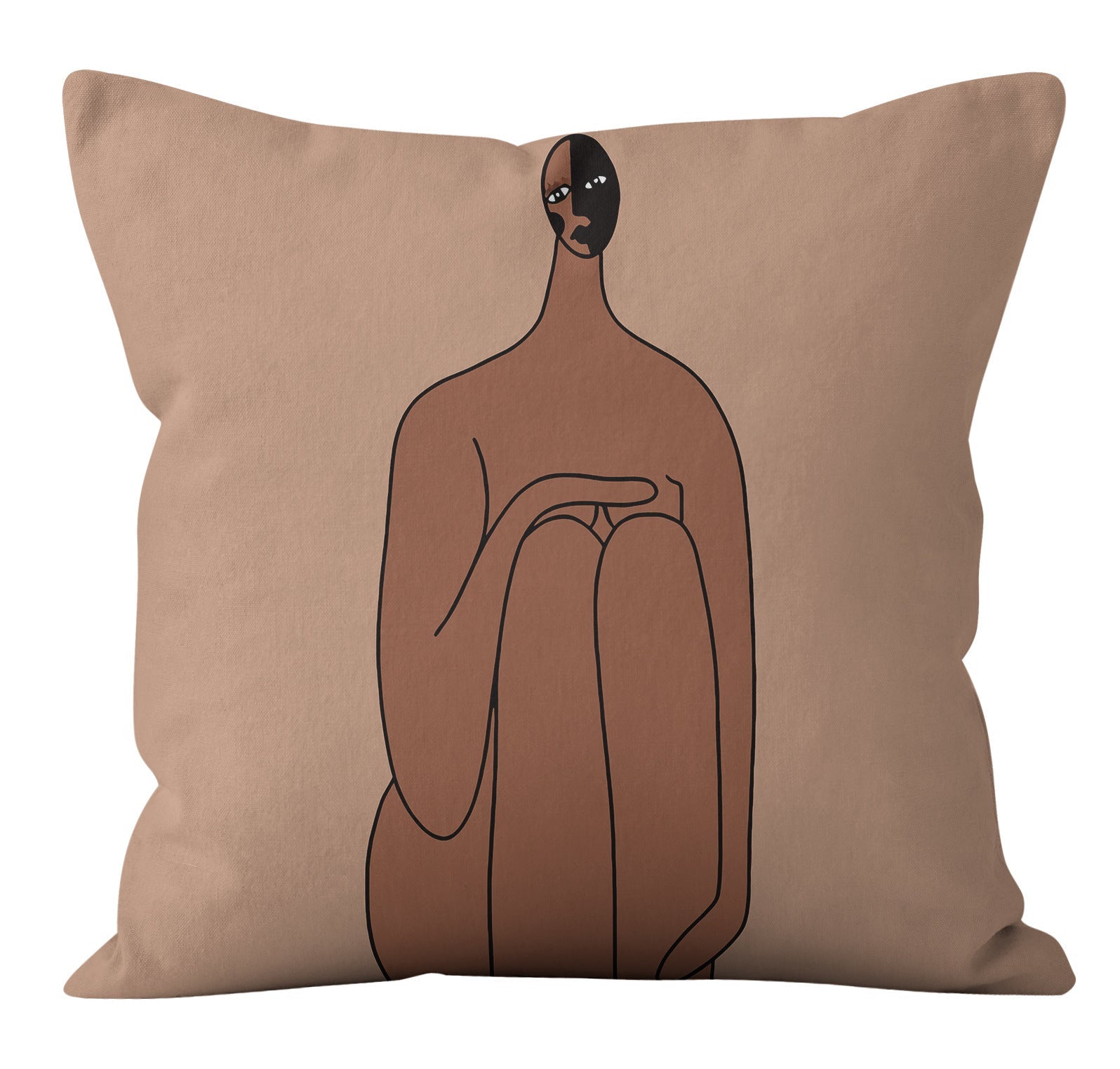 HKM-299539 Abstract Geometric Nordic Minimalist Plush Pillowcase 45x45cm