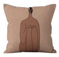HKM-299539 Abstract Geometric Nordic Minimalist Plush Pillowcase 45x45cm