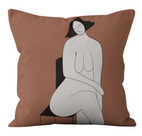 HKM-299539 Abstract Geometric Nordic Minimalist Plush Pillowcase 45x45cm
