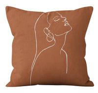 HKM-299539 Abstract Geometric Nordic Minimalist Plush Pillowcase 45x45cm