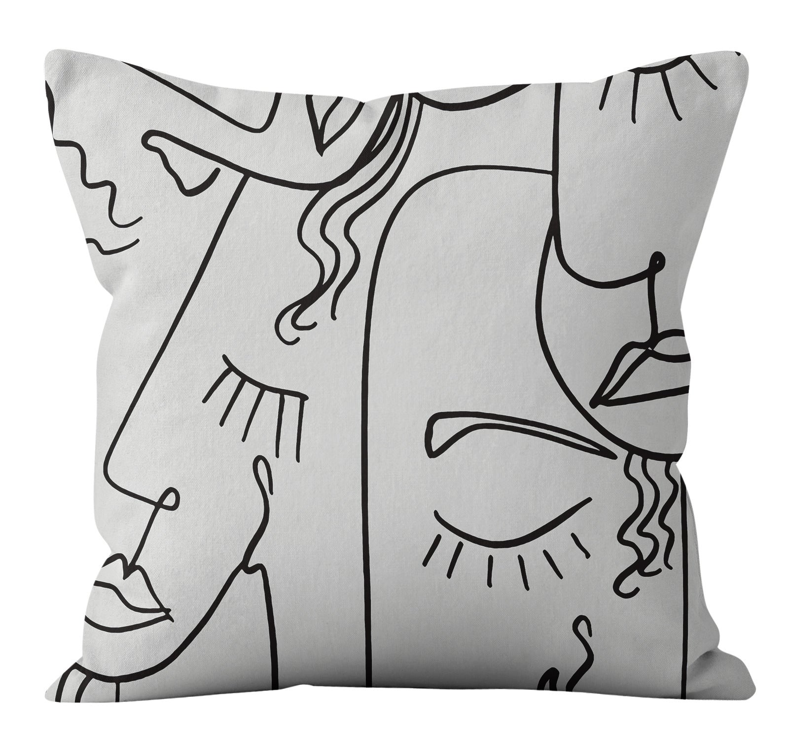 HKM-299539 Abstract Geometric Nordic Minimalist Plush Pillowcase 45x45cm
