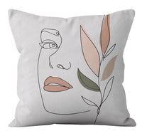 HKM-299539 Abstract Geometric Nordic Minimalist Plush Pillowcase 45x45cm