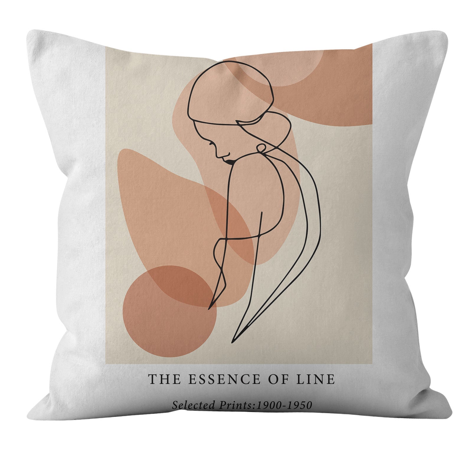 HKM-299539 Abstract Geometric Nordic Minimalist Plush Pillowcase 45x45cm