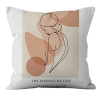 HKM-299539 Abstract Geometric Nordic Minimalist Plush Pillowcase 45x45cm