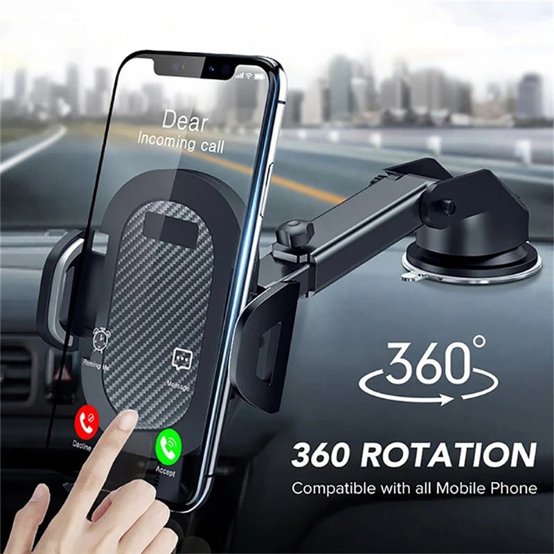 HKM-299539 Universal Car Phone Holder for 4.0-7.0 Inch Devices, Compatible with Phones Width 58mm-80mm and Thickness Up to 15mm