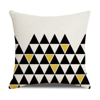 HKM-299859 Geometric Abstraction Polyester Hemp Throw Pillow Cover - 45x45cm