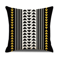 HKM-299859 Geometric Abstraction Polyester Hemp Throw Pillow Cover - 45x45cm