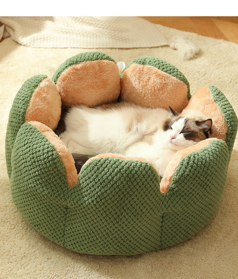 HKM-299859 Soft And Warm Cactus Petal Pet Nest