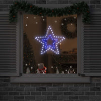 HKM-300115 Illuminated Poinsettia Star - Cool White Iron Décor for Indoor & Outdoor Christmas Decorations (51.5 x 50 cm)