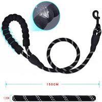 HKM-300115 Reflective Polyester One Drag Two Traction Rope for Pets - 150CM Length, 2.5CM Width