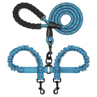 HKM-300115 Reflective Polyester One Drag Two Traction Rope for Pets - 150CM Length, 2.5CM Width