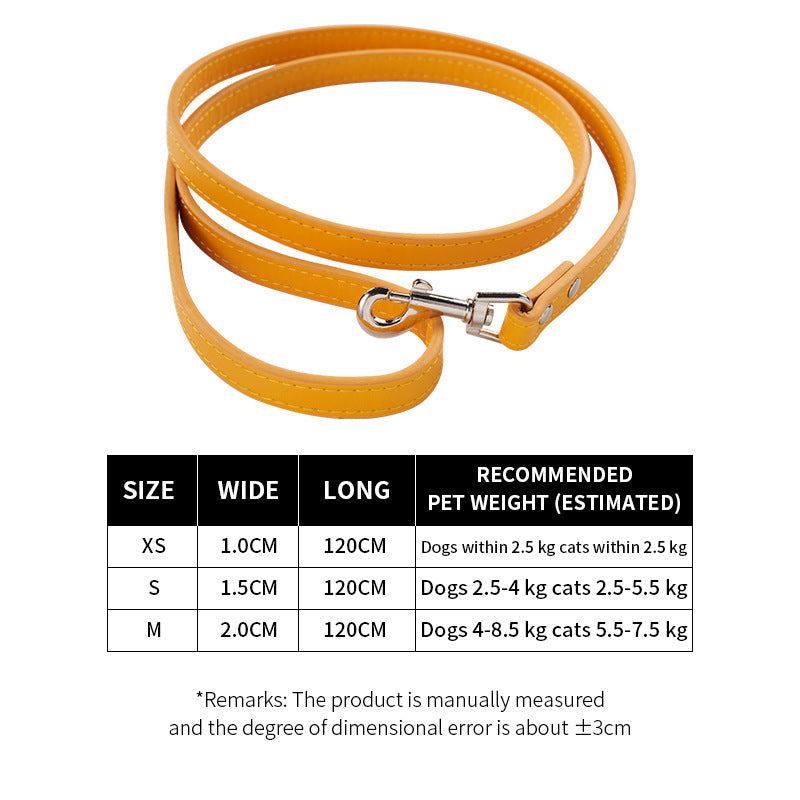 HKM-300179 Durable PU Leather Pet Leash for Dogs and Cats - Multiple Colors Available