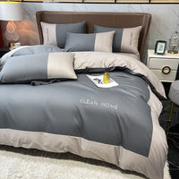 HKM-300307 Embroidered Cotton Satin Four-Piece Bedding Set in Various Sizes