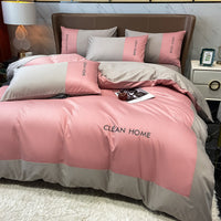 HKM-300307 Embroidered Cotton Satin Four-Piece Bedding Set in Various Sizes