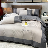 HKM-300307 Embroidered Cotton Satin Four-Piece Bedding Set in Various Sizes