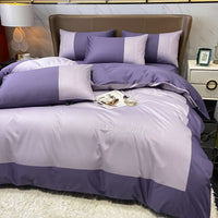 HKM-300307 Embroidered Cotton Satin Four-Piece Bedding Set in Various Sizes