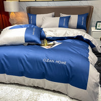 HKM-300307 Embroidered Cotton Satin Four-Piece Bedding Set in Various Sizes