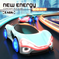 HKM-300307 New Energy Double Spray Mist RC Drift Car with Flashing Lights - 4-Channel Remote Control Vehicle