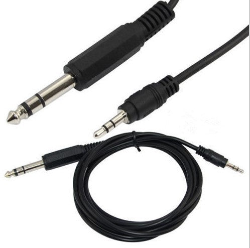 HKM-300499 1/4" TRS to 1/8" AUX Audio Patch Cable - 6Ft Stereo Male to Male Connector, 1.8m Length
