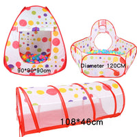 HKM-300563 Colorful 3 in 1 Foldable Play Tunnel Tent with Basketball Hoop for Indoor Playroom Fun