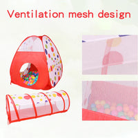 HKM-300563 Colorful 3 in 1 Foldable Play Tunnel Tent with Basketball Hoop for Indoor Playroom Fun