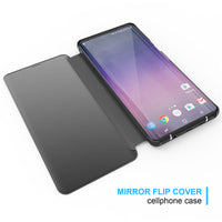 HKM-300563 S10 Mirror Leather Flip Phone Case for Samsung Devices