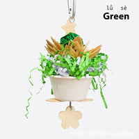 HKM-300563 Vibrant Wooden Flower Clumps Toy for Birds in Multiple Colors