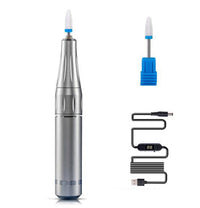 HKM-300819 Electric Nail Polisher with USB Charging - 35000RPM Portable Nail Tool in Galaxy Silver, Space Gray, and Classic Black