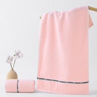 HKM-300883 Thick Absorbent Pure Cotton Towel in Green, Pink, and Gray
