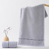 HKM-300883 Thick Absorbent Pure Cotton Towel in Green, Pink, and Gray