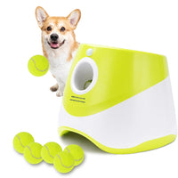 HKM-301075 Only Supports Self Pickup Dog Ball Thrower, Automatic Ball Launcher, Indoor-Outdoor Interactive Dog Toy With Three Scopes, Includes Balls And A Data Cable, Grey-Green