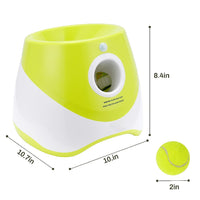 HKM-301075 Only Supports Self Pickup Dog Ball Thrower, Automatic Ball Launcher, Indoor-Outdoor Interactive Dog Toy With Three Scopes, Includes Balls And A Data Cable, Grey-Green