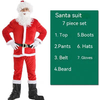 HKM-301075 Santa Claus Costume Set for Men and Women – 5 to 10 Piece Options in Polyester Fiber