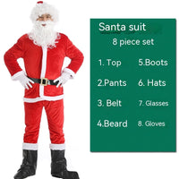 HKM-301075 Santa Claus Costume Set for Men and Women – 5 to 10 Piece Options in Polyester Fiber