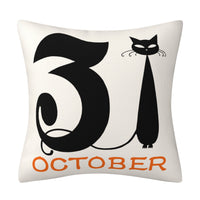 HKM-301139 Halloween-Themed Linen Pillow Cover 45cm x 45cm Cushion with PP Cotton Filler