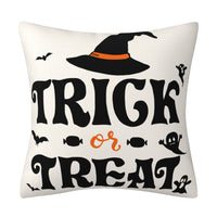 HKM-301139 Halloween-Themed Linen Pillow Cover 45cm x 45cm Cushion with PP Cotton Filler