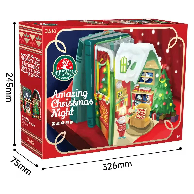 Creative Building Block Set Featuring Santa Claus and Christmas Album Theme for Kids