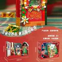 HKM-301267 Creative Building Block Set Featuring Santa Claus and Christmas Album Theme for Kids