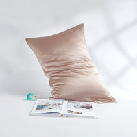 HKM-301267 Double-Sided Mulberry Silk Pillowcase - 19M Sizes Available, Zipper and Envelope Styles