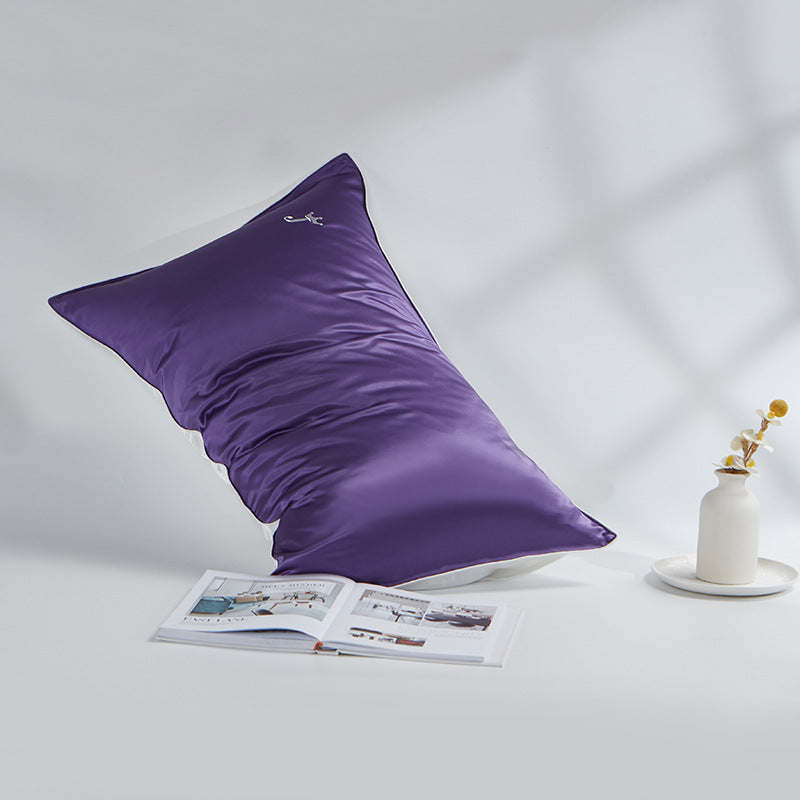 HKM-301267 Double-Sided Mulberry Silk Pillowcase - 19M Sizes Available, Zipper and Envelope Styles