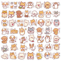 HKM-301331 Cute Dog Graffiti Sticker Pack - 50 Adhesive PVC Cartoon Stickers