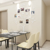 HKM-301395 3D Wall Sticker Photo Frame Tree Design - Acrylic Plant Flowers - Various Sizes Available