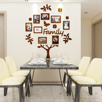 HKM-301395 3D Wall Sticker Photo Frame Tree Design - Acrylic Plant Flowers - Various Sizes Available
