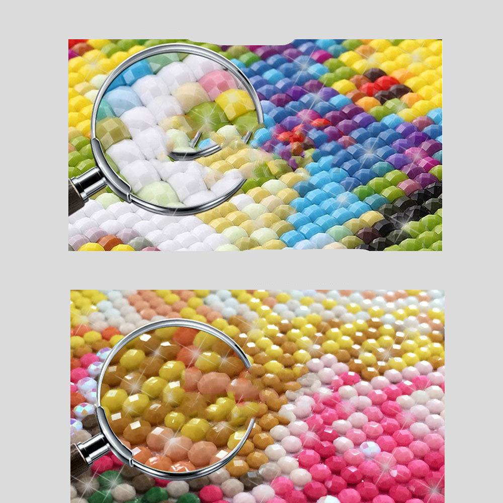 HKM-301459 3D Diamond Flower Feather Art - Full Square/Round Diamond Painting for Home Decoration