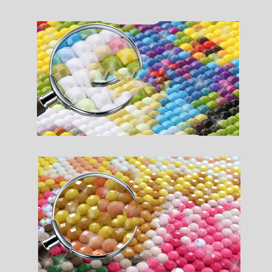 HKM-301459 3D Diamond Flower Feather Art - Full Square/Round Diamond Painting for Home Decoration