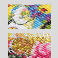 HKM-301459 3D Diamond Flower Feather Art - Full Square/Round Diamond Painting for Home Decoration