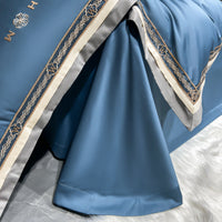 HKM-301459 Light Luxury All-Cotton Four-Piece Bedding Set for Year-Round Comfort, Includes Quilt Cover, Bed Sheet, and Pillowcases
